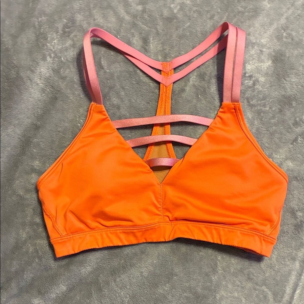 Victoria’s Secret Orange and Pink Strappy Bralette